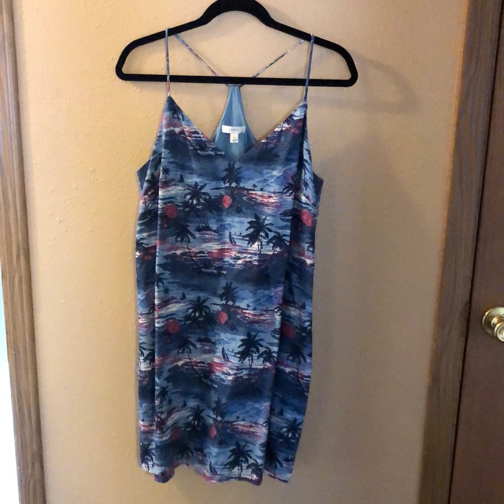 J Crew sundress side zipper Tank dress.